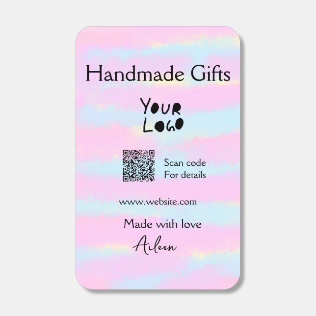 Girly small business handmade gifts made love QR Matchboxes (Front)