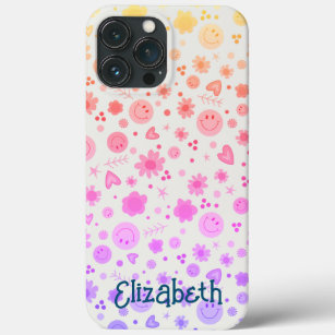 Girly Smiles Colorful Pattern Name Inspirivity  iPhone 13 Pro Max Case