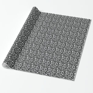 Girly Snow Leopard Pattern Wrapping Paper