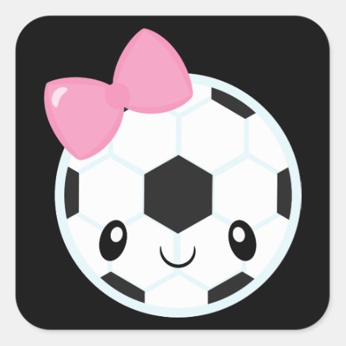 Girly Soccer Ball Emoji Stickers