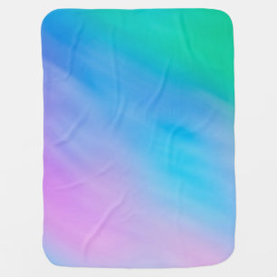 Girly Soft Rainbow Colored Sky Receiving Blanket
