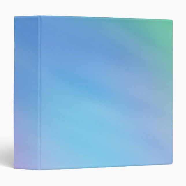 Girly Soft Rainbow Sky 3 Ring Binder (Front/Spine)