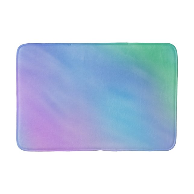 Girly Soft Rainbow Sky Bathroom Mat (Front)