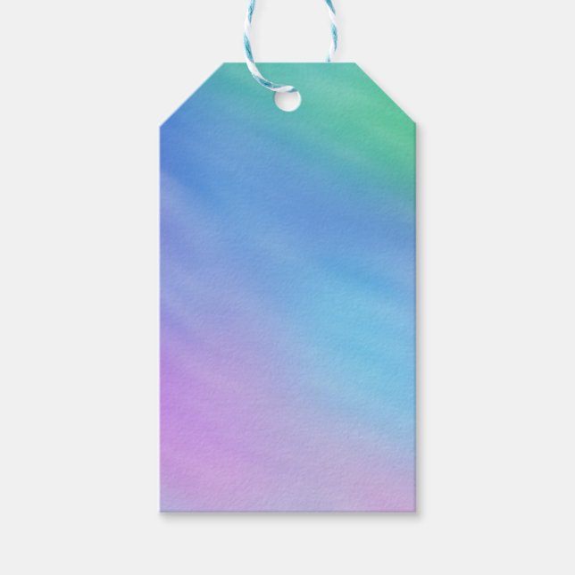 Girly Soft Rainbow Sky Gift Tags (Front)