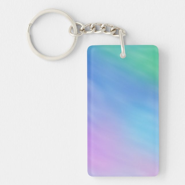 Girly Soft Rainbow Sky Keychain (Front)