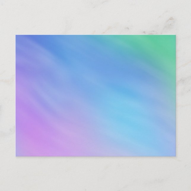 Girly Soft Rainbow Sky Postcard (Front)