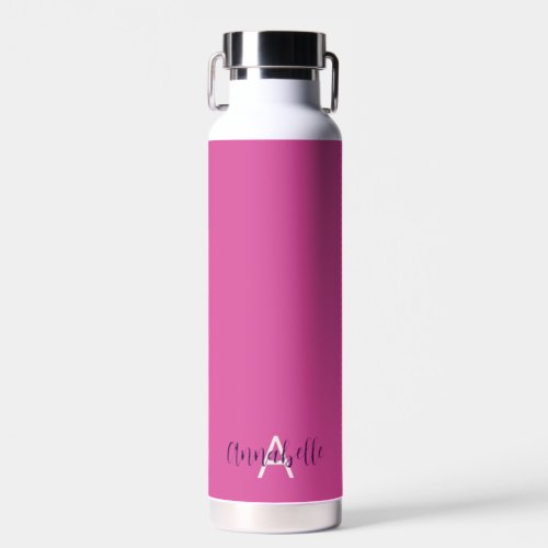 Girly Solid Minimalist Unicolored Mulberry Pink Water Bottle