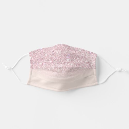 Girly Sparkly Pink Glitter Ombre Gradient Safety Adult Cloth Face Mask