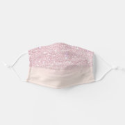 Girly Sparkly Pink Glitter Ombre Gradient Safety Cloth Face Mask