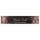 Girly Sparkly Rose Gold Glitter Black