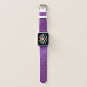 Girly Sparkly Royal Purple Glitter Apple Watch Band