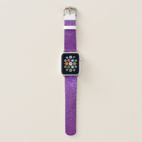 Girly Sparkly Royal Purple Glitter Apple Watch Band