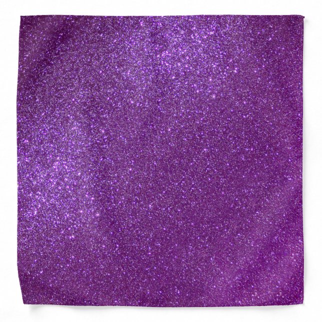 Girly Sparkly Royal Purple Glitter Bandana (Front)