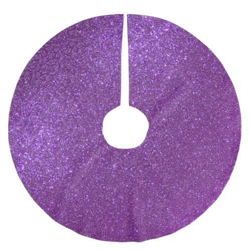 Girly Sparkly Royal Purple Glitter Brushed Polyester Tree Skirt