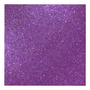 Girly Sparkly Royal Purple Glitter Faux Canvas Print