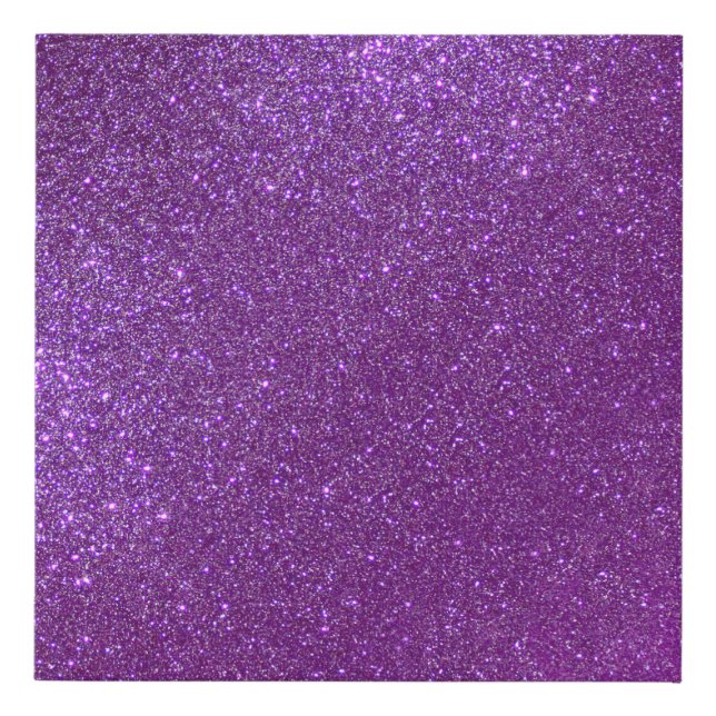 Girly Sparkly Royal Purple Glitter Faux Canvas Print (Front)