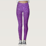 Girly Sparkly Royal Purple Glitter Leggings<br><div class="desc">This girly and chic design is perfect for the girly girl. It depicts faux printed sparkly royal purple glitter. It's pretty, modern, trendy, and unique. ***IMPORTANT DESIGN NOTE: For any custom design request such as matching product requests, color changes, placement changes, or any other change request, please click on the...</div>