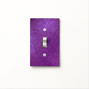 Girly Sparkly Royal Purple Glitter Light Switch Cover
