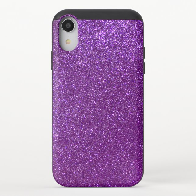Girly Sparkly Royal Purple Glitter Uncommon iPhone Case (Back)