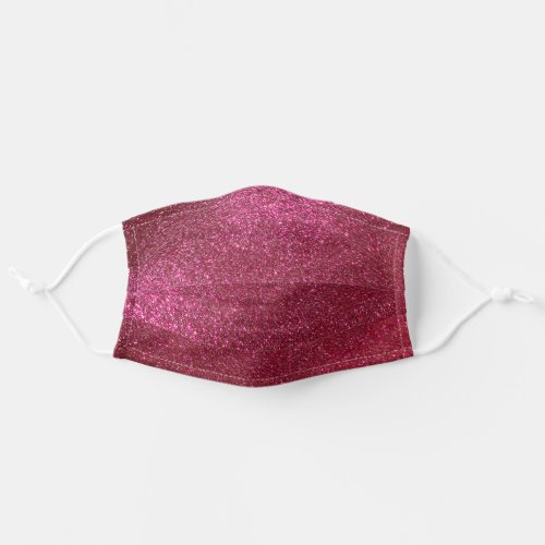 Girly Sparkly Wine Burgundy Red Glitter Adult Cloth Face Mask