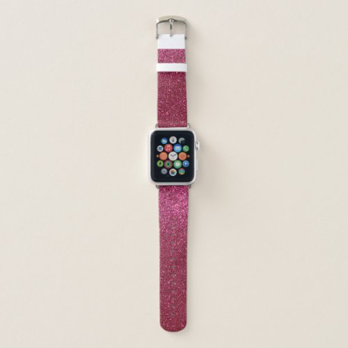 Girly Sparkly Wine Burgundy Red Glitter Apple Watch Band