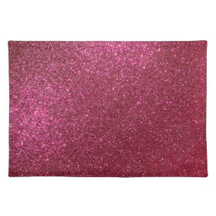 Girly Sparkly Wine Burgundy Red Glitter Cloth Placemat