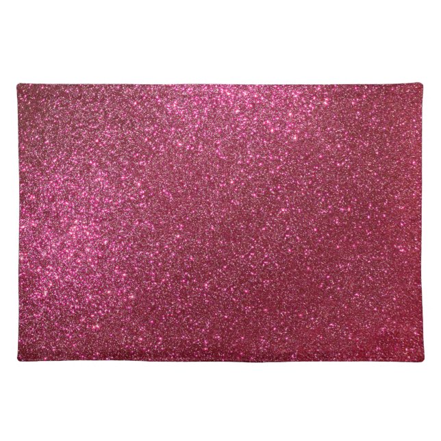 Girly Sparkly Wine Burgundy Red Glitter Cloth Placemat (Front)