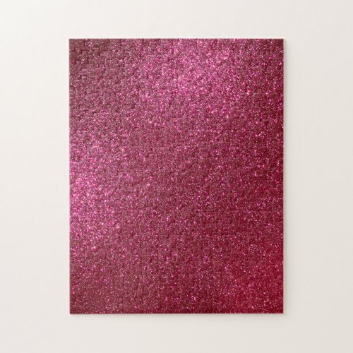 Girly Sparkly Wine Burgundy Red Glitter Jigsaw Puzzle