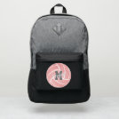 girly sports pink monogrammed volleyball port authority® backpack girly sports pink monogrammed volleyball port authority® backpack
