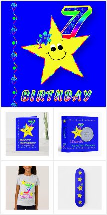 Girly Stars 7th Birthday Party and Gifts