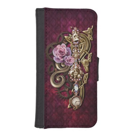 Girly Steampunk Iphone Se/5/5s Wallet Case