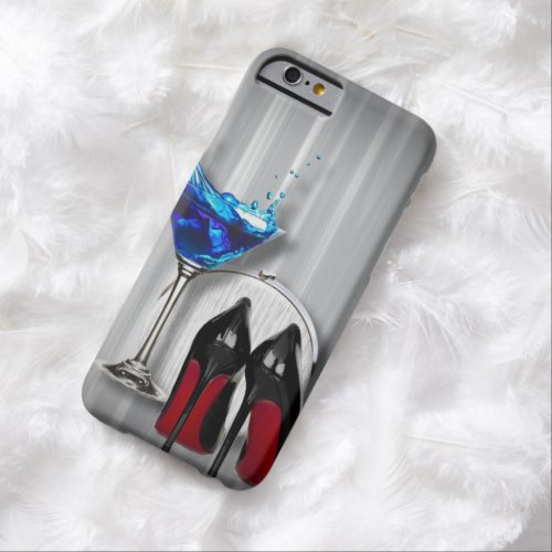 girly stilettos blue martini party girl modern barely there iPhone 6 case