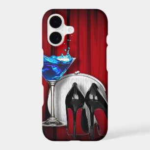 girly stilettos blue martini party girl modern iPhone 17 case