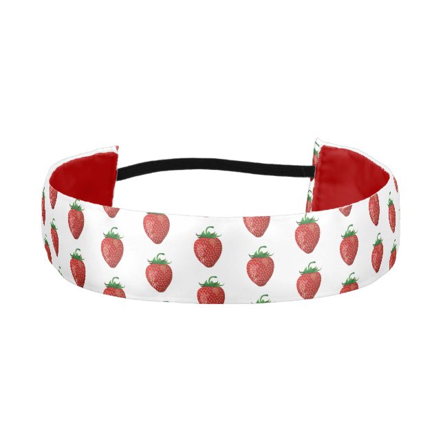 Girly Strawberry | Headband | White (Front)