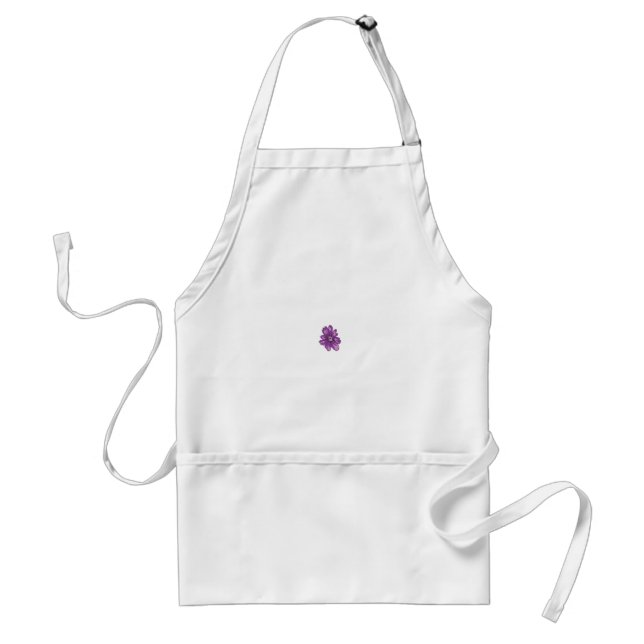 Girly Style, Light Eggplant, Bleached Cedar Adult Apron (Front)
