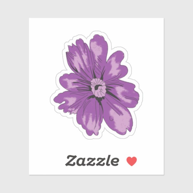 Girly Style, Light Eggplant, Bleached Cedar Sticker (Sheet)