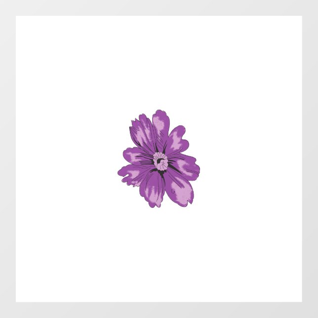 Girly Style, Light Eggplant, Bleached Cedar Window Cling (Sheet)