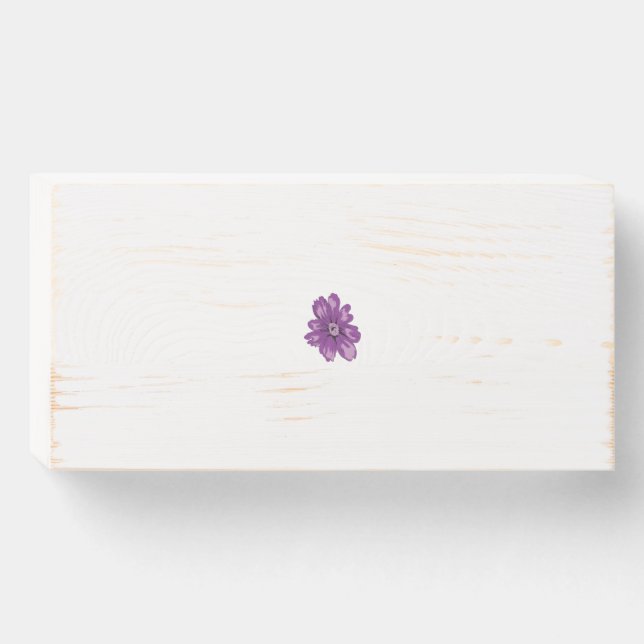 Girly Style, Light Eggplant, Bleached Cedar Wooden Box Sign (Front Horizontal)
