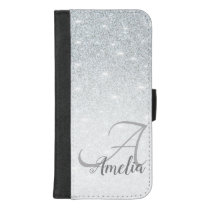 Girly Stylish Crystal Silver Glitter Sparkles chic iPhone 8/7 Plus Wallet Case Girly Stylish Crystal Silver Glitter Sparkles chic iPhone 8/7 Plus Wallet Case