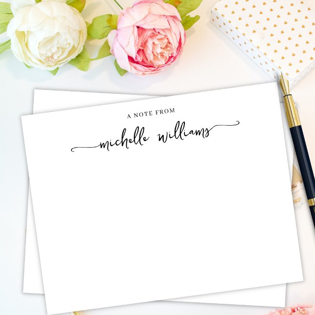 Girly Stylish Elegant Calligraphy Script Note From (Creator Uploaded)