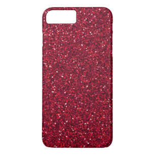 Girly Stylish Red Glitter iPhone 8 Plus/7 Plus Case