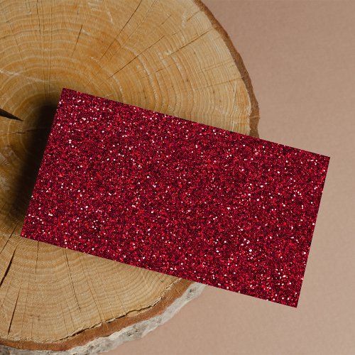 Girly Stylish Red Glitter Photo Print Business Card Templates
