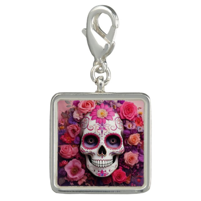 Girly Sugar Skull Charm Bracelet (Front)