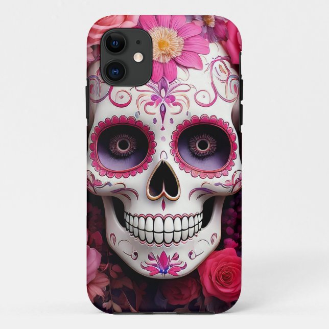 Girly Sugar Skull iPhone / iPad case (Back)
