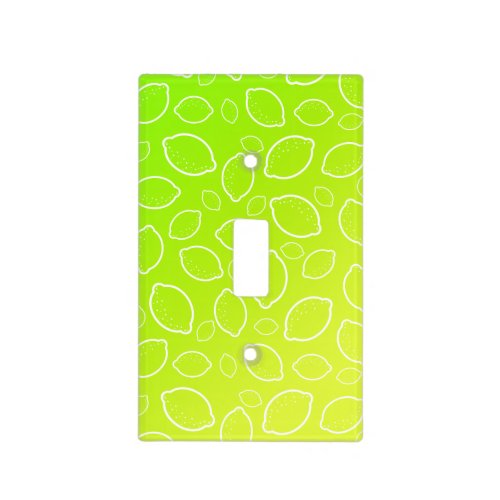 girly summer fresh green yellow lemon pattern light switch cover