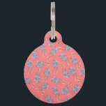 Girly Summer Tropical Palm Trees Pattern on Coral Pet ID Tag<br><div class="desc">This girly and summery hand painted watercolor pink,  purple,  and teal tropical palm trees pattern on coral pink is perfect for the trendy and stylish woman. Its artsy and exotic print is great for many gifts and occasions. Enjoy this cute and fashionable design for your next purchase.</div>