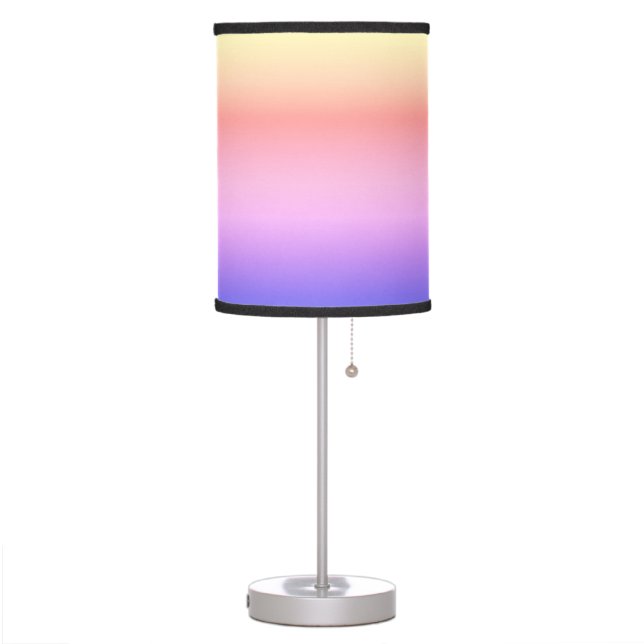 Girly Sunset Gradient Pink Purple Table Lamp (Left)