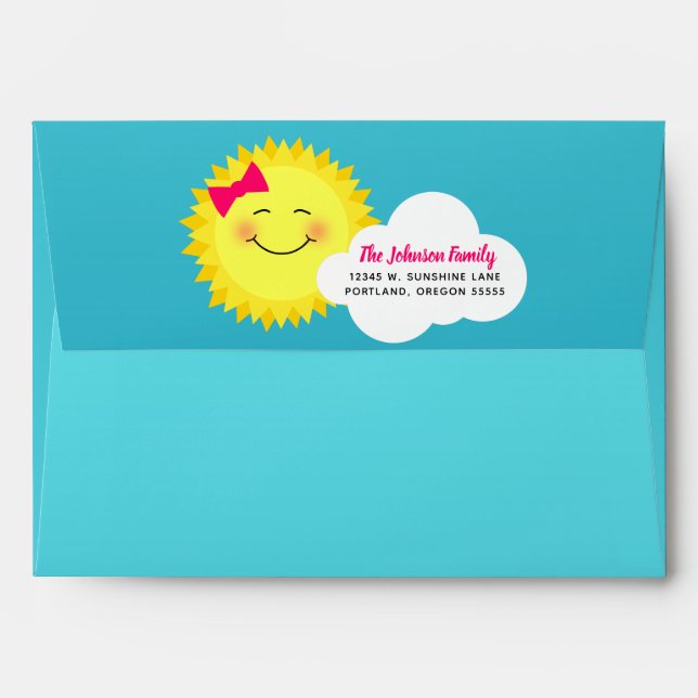Girly Sunshine Envelope (Back (Top Flap))