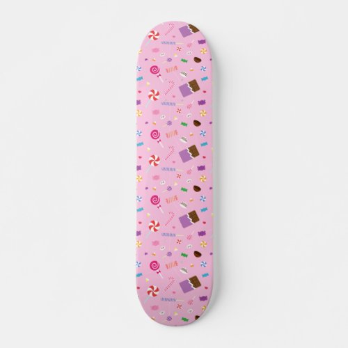 Girly Sweet Candy Pattern For Girls Skateboard