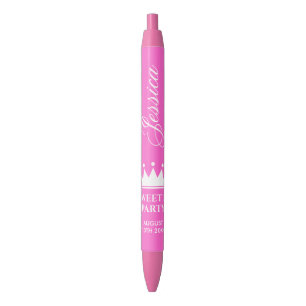 Girly sweet sixteen 16th Birthday party cute pink Pen